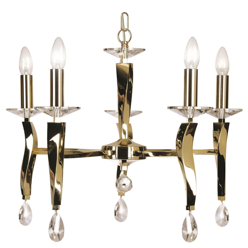 Aire 2719/5 Chandelier by Pedret, Finish: Gold, ,  | Casa Di Luce Lighting