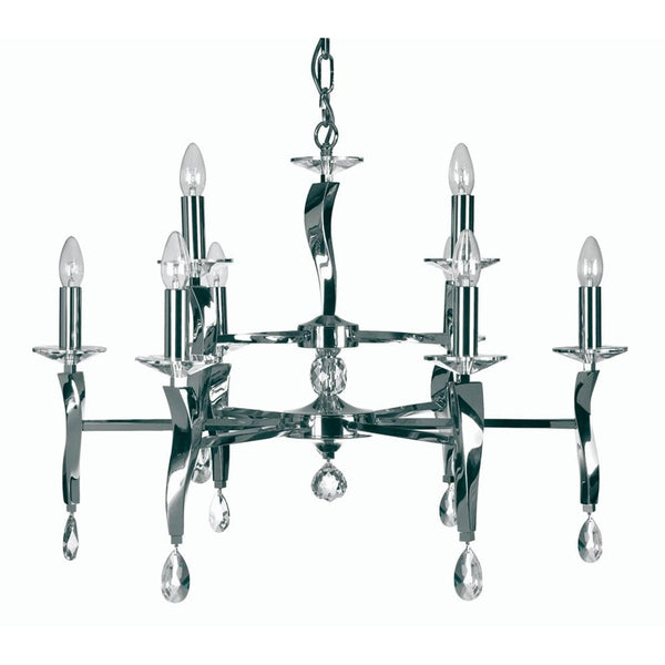 Aire 2719/6+3 Chandelier by Pedret, Finish: Chrome, ,  | Casa Di Luce Lighting
