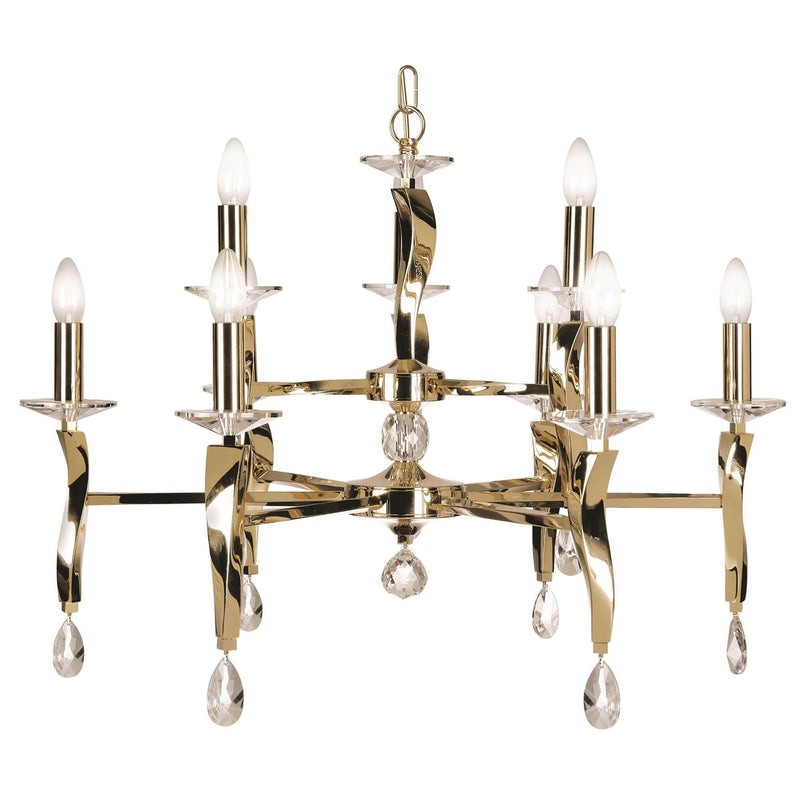 Aire 2719/6+3 Chandelier by Pedret, Finish: Gold, ,  | Casa Di Luce Lighting