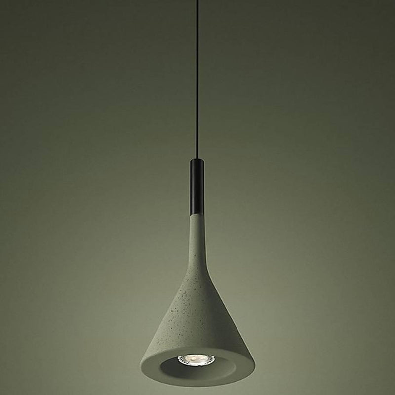 Aplomb Pendant Light by Foscarini, Olive Green, Light on
