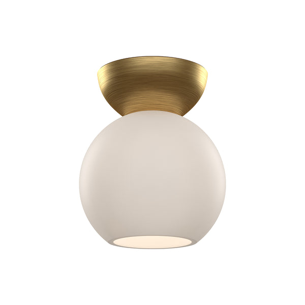 Arcadia Ceiling Light by Kuzco - Brushed Gold/Opal Glass, Small
