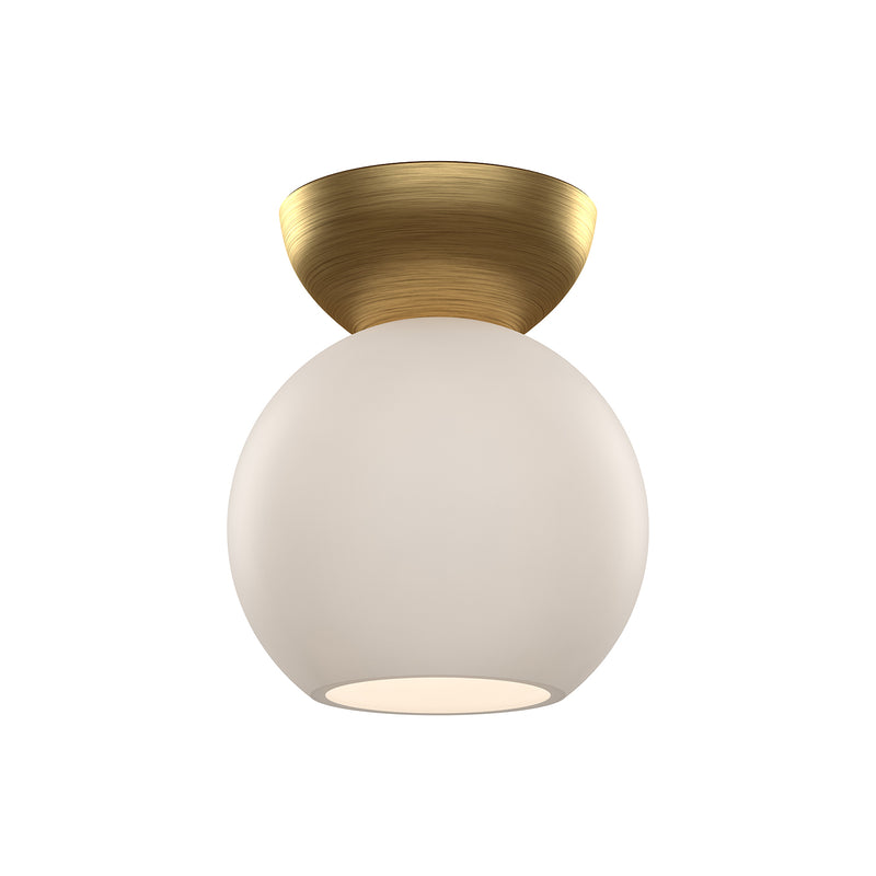 Arcadia Ceiling Light by Kuzco - Brushed Gold/Opal Glass, Small
