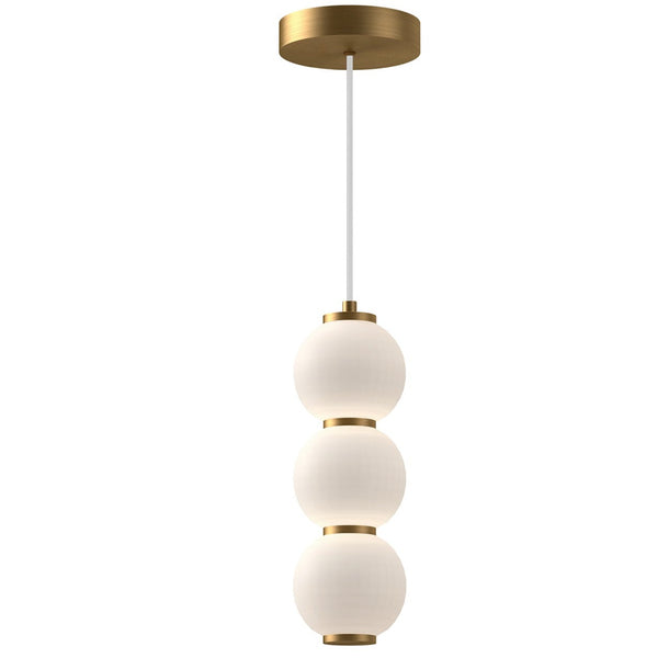 Bijou LED Pendant By Alora, Finish: Aged Gold, Size: Medium