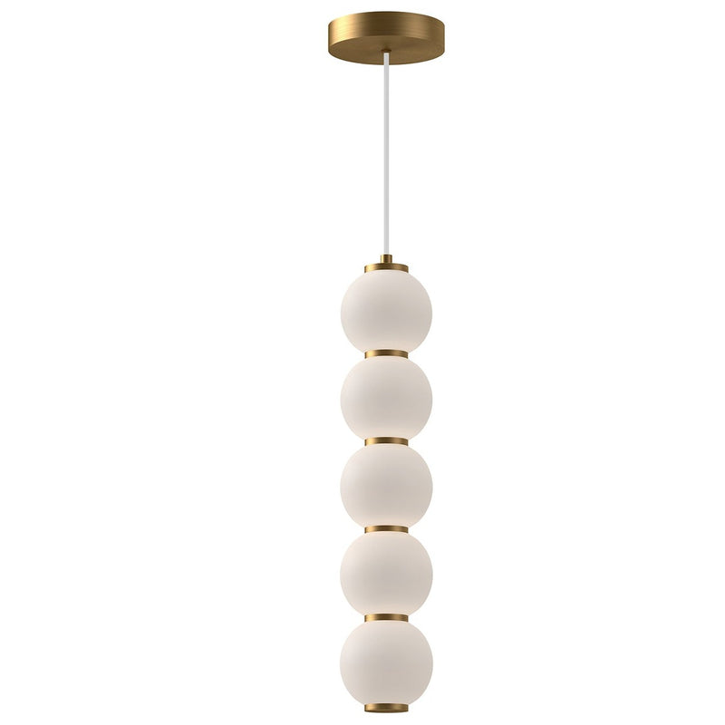Bijou LED Pendant By Alora, Finish: Aged Gold, Size: Large