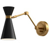 Blake Articulating Wall Sconce By Alora, Finish: Aged Gold / Matte Black