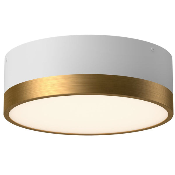 Brisbane Two-Tone Ceiling Light By Alora, Finish: Aged Gold / White, Size: Small