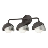 BROOKLYN WALL LIGHT BY HUBBARDTON FORGE, FINISH: OIL RUBBED BRONZE, ACCENT: STERLING, OPAL GLASS, | CASA DI LUCE LIGHTING