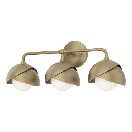 BROOKLYN WALL LIGHT BY HUBBARDTON FORGE, FINISH: SOFT GOLD, ACCENT: SOFT GOLD, OPAL GLASS, | CASA DI LUCE LIGHTING