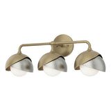 BROOKLYN WALL LIGHT BY HUBBARDTON FORGE, FINISH: SOFT GOLD, ACCENT: STERLING, OPAL GLASS, | CASA DI LUCE LIGHTING