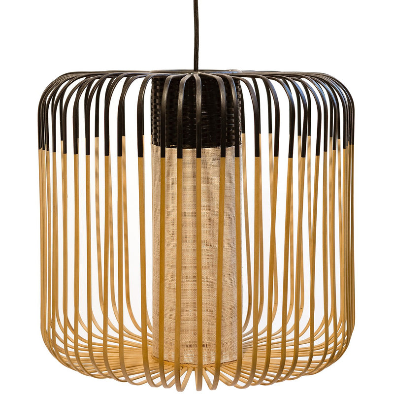 Bamboo Pendant Light By Forestier, Finish: Black, Size: Medium