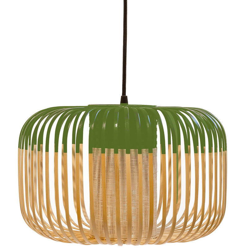 Bamboo Pendant Light By Forestier, Finish: Green, Size: Small