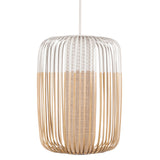 Bamboo Pendant Light By Forestier, Finish: White, Size: Large