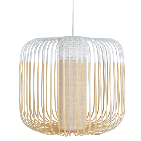 Bamboo Pendant Light By Forestier, Finish: White, Size: Medium