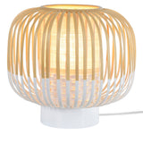 Bamboo Table Lamp By Forestier, Finish: White, Size: Small