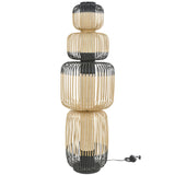 Bamboo Tier Floor Lamp, Size: Large, Finish: Black