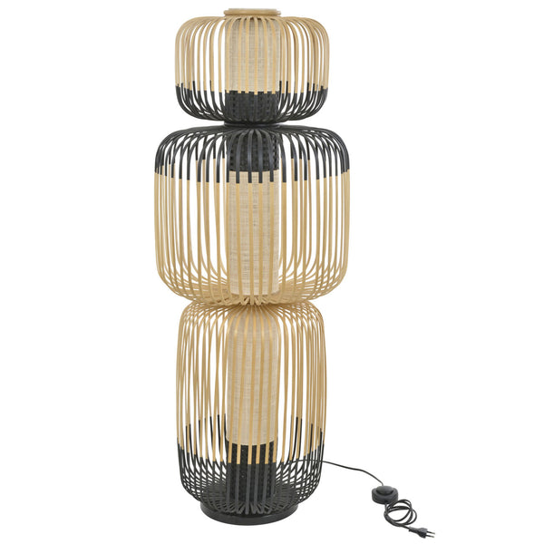 Bamboo Tier Floor Lamp, Size: Medium, Finish: Black