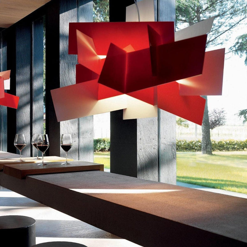 Big Bang Chandelier by Foscarini, Red, in interier 1 