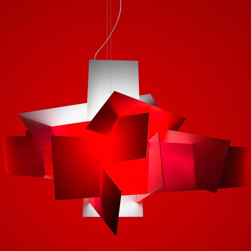 Big Bang Chandelier by Foscarini, Red, Light on 1