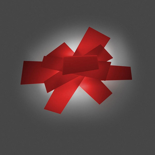 Big Bang Chandelier by Foscarini, Red, Light on
