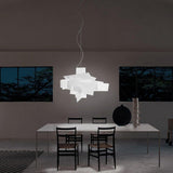 Big Bang L Chandelier by Foscarini, White, in interier 2