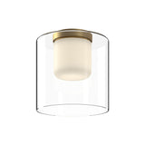 Birch Ceiling Light by Kuzco - Tall, Brushed Gold/Clear
