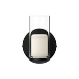Birch Wall Light by Kuzco - Black/Clear front view