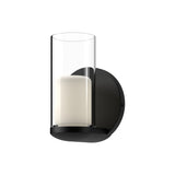 Birch Wall Light by Kuzco - Black/Clear side view