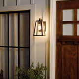 Delison Outdoor Wall Sconce - Black - Lifestyle