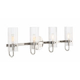 Brook Vanity Light By Eurofase - Four Lights Nickel Side View