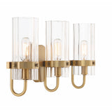 Brook Vanity Light By Eurofase - Three Lights Brass Side View