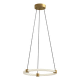 Bruni Pendant Light by Kuzco - Small, Brushed Gold in white background