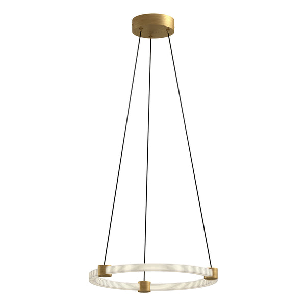 Bruni Pendant Light by Kuzco - Small, Brushed Gold in white background