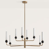 Aged Gold-Black Marble Delie Chandelier by Aromas Del Campo