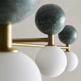 Aged Gold-Green Marble Dalt Chandelier by Aromas Del Campo