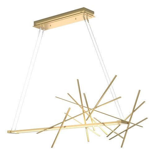 CASCADE LED LINEAR SUSPENSION BY HUBBARDTON FORGE, FINISH: MODERN BRASS, , | CASA DI LUCE LIGHTING