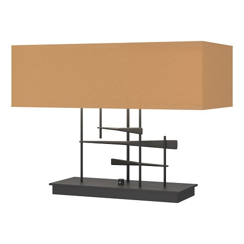 CAVALETTI TABLE LAMP BY HUBBARDTON FORGE, FINISH: BLACK; SHADE: DOESKIN SUEDE, | CASA DI LUCE LIGHTING