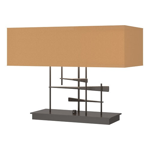 CAVALETTI TABLE LAMP BY HUBBARDTON FORGE, FINISH: OIL RUBBED BRONZE; SHADE: DOESKIN SUEDE, | CASA DI LUCE LIGHTING