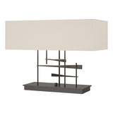 CAVALETTI TABLE LAMP BY HUBBARDTON FORGE, FINISH: OIL RUBBED BRONZE; SHADE: FLAX, | CASA DI LUCE LIGHTING