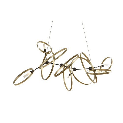 CELESSE CHANDELIER BY HUBBARDTON FORGE, FINISH: BLACK; ACCENT FINISH: SOFT GOLD, | CASA DI LUCE LIGHTING