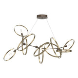 CELESSE CHANDELIER BY HUBBARDTON FORGE, FINISH: BRONZE; ACCENT FINISH: SOFT GOLD, | CASA DI LUCE LIGHTING