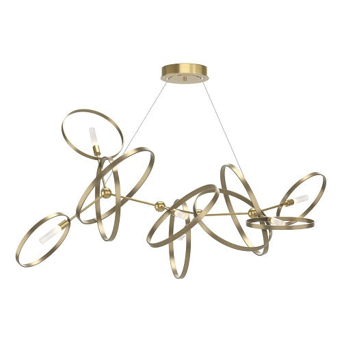 CELESSE CHANDELIER BY HUBBARDTON FORGE, FINISH: MODERN BRASS; ACCENT FINISH: SOFT GOLD, | CASA DI LUCE LIGHTING