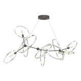 CELESSE CHANDELIER BY HUBBARDTON FORGE, FINISH: NATURAL IRON; ACCENT FINISH: STERLING, | CASA DI LUCE LIGHTING