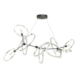 CELESSE CHANDELIER BY HUBBARDTON FORGE, FINISH: OIL RUBBED BRONZE; ACCENT FINISH: STERLING, | CASA DI LUCE LIGHTING