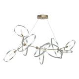 CELESSE CHANDELIER BY HUBBARDTON FORGE, FINISH: SOFT GOLD; ACCENT FINISH: VINTAGE PLATINUM, | CASA DI LUCE LIGHTING