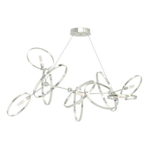 CELESSE CHANDELIER BY HUBBARDTON FORGE, FINISH: STERLING; ACCENT FINISH: STERLING, | CASA DI LUCE LIGHTING