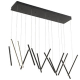Chute Linear Cluster Suspension By Kuzco, Finish: Black