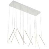 Chute Linear Cluster Suspension By Kuzco, Finish: White