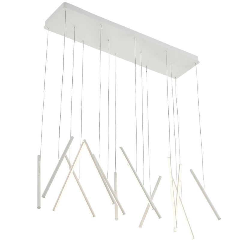 Chute Linear Cluster Suspension By Kuzco, Finish: White