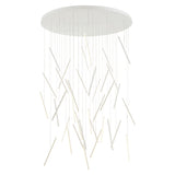 Chute Scattered Chandelier By Kuzco, Finish: White