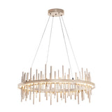 CITYSCAPE CIRCULAR LED PENDANT BY HUBBARDTON FORGE, FINISH: SOFT GOLD; ACCENT FINISH: SOFT GOLD, | CASA DI LUCE LIGHTING